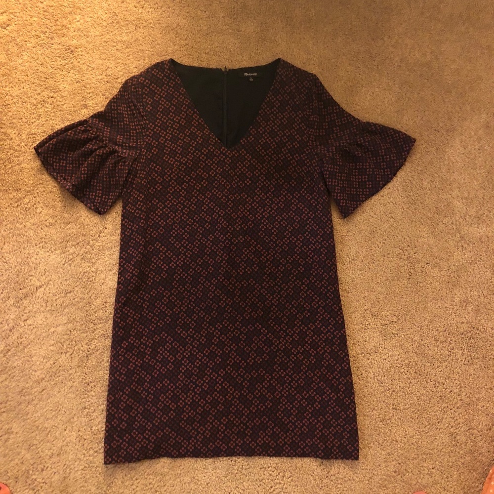 Madewell Flutter Sleeve Dress in Floral